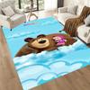Masha Bear Floor Rug Office Rug Suitable for Living Rooms Foyer Bedrooms Kitchen Antislip Carpet Office Home Decor Best for Christmas