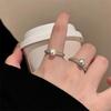 Gentle pearl stacking ring cold wind index finger ring light luxury design ring