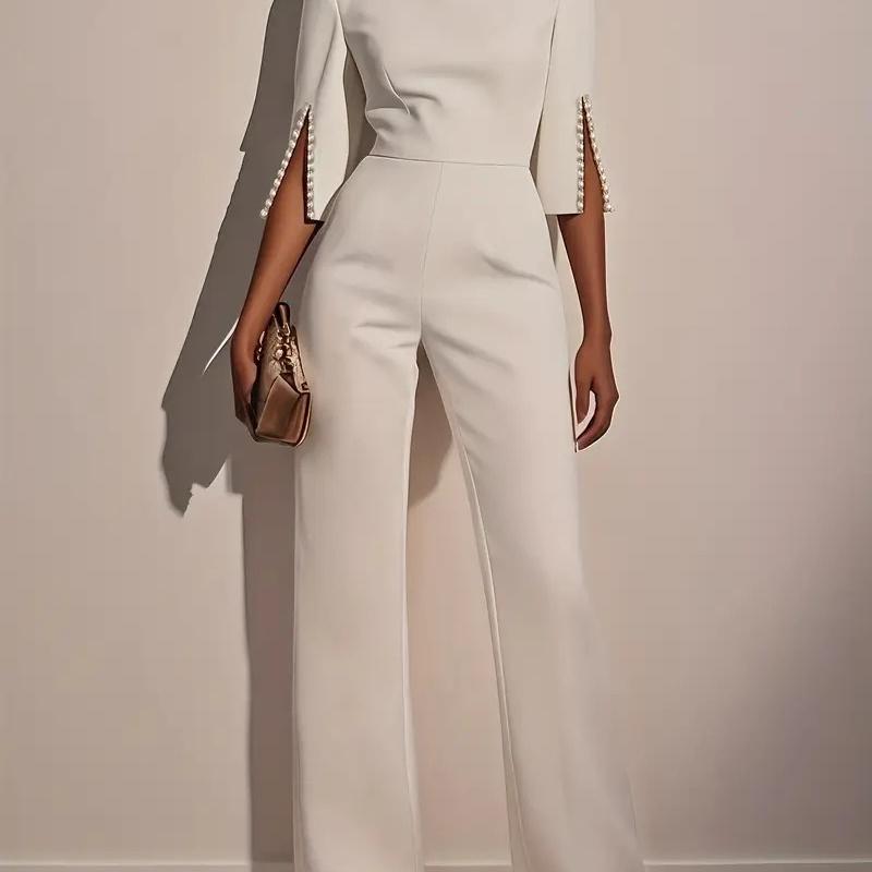 Spring and Summer Solid Color Slim Fit Jumpsuit Women Clothing L