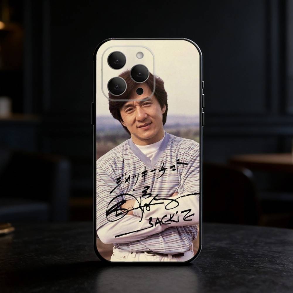 Kung Fu Star J-Jackie C-Chan Phone Case For iPhone 17,16,15,14,13,12,11 Plus,Pro Max,SE4Soft Silicone Black Cover