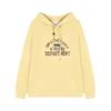 Retro Print Drawstring Hoodie Female New Arrival Loose and Lazy Style Autumn Fleece Thick Warm Jacket Tops