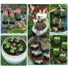 4 Pcs Black Mesh Pond Planting Baskets Square And Round PVC Water Lily Bags With Sturdy Handles For Aquarium Garden Decoration