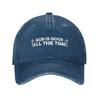 God Is Good All The Time Bible Quote Unisex Baseball Caps Jesus Christian Distressed Cotton Hats All Seasons Travel Soft Sun Cap