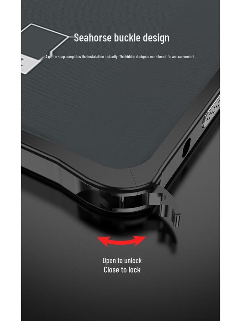 Motorola X70 Air Pro Cooling Metal Frame Edge 60s Seahorse Buckle Case, Cross-Border Compatible
