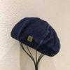 Painter Hat Retro Denim Beret Girls Versatile Fashion Show Face Small Bud Hat