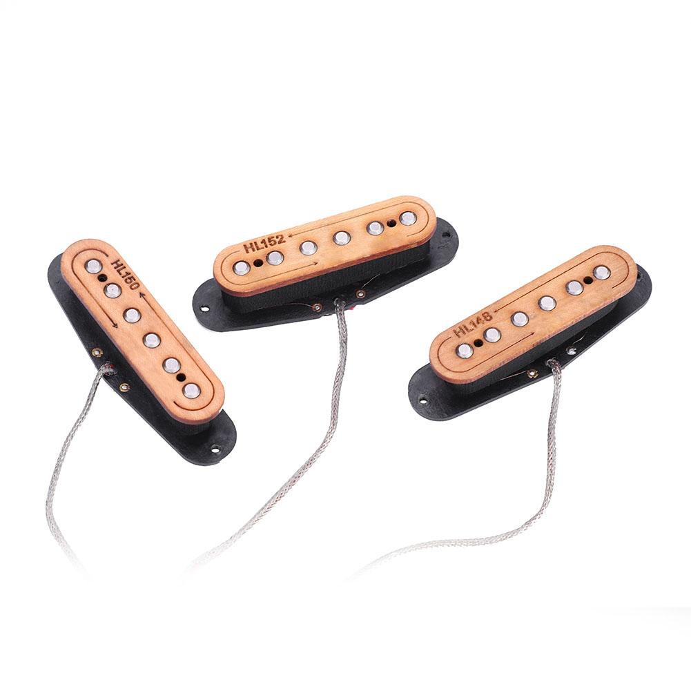 1 Set 3 Pcs 48 50 52 Maple Single Coil Pickup for Guitar Musical Instrument Accessory