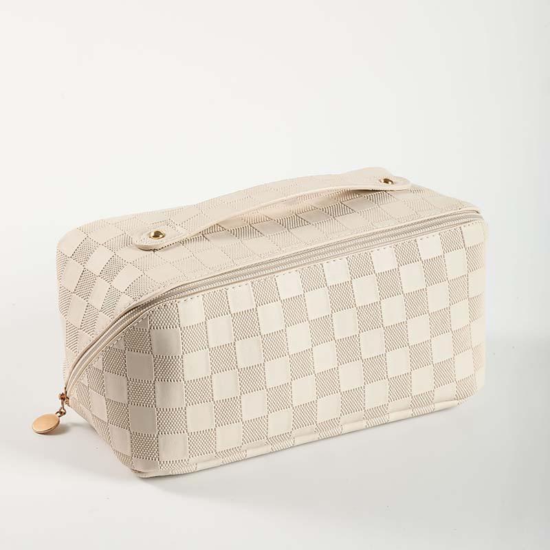 Large Capacity and Portable Designmultifunctional PU Leather Folding Travel Makeup and Toiletries Bag Large Capacity and Porta