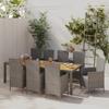 Day and Night - Day and Night Garden Dining Set 9 Pieces and Gray Synthetic Rattan Cushions