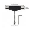 Skateboard T Tool Universal with Hex Key Long-Lasting