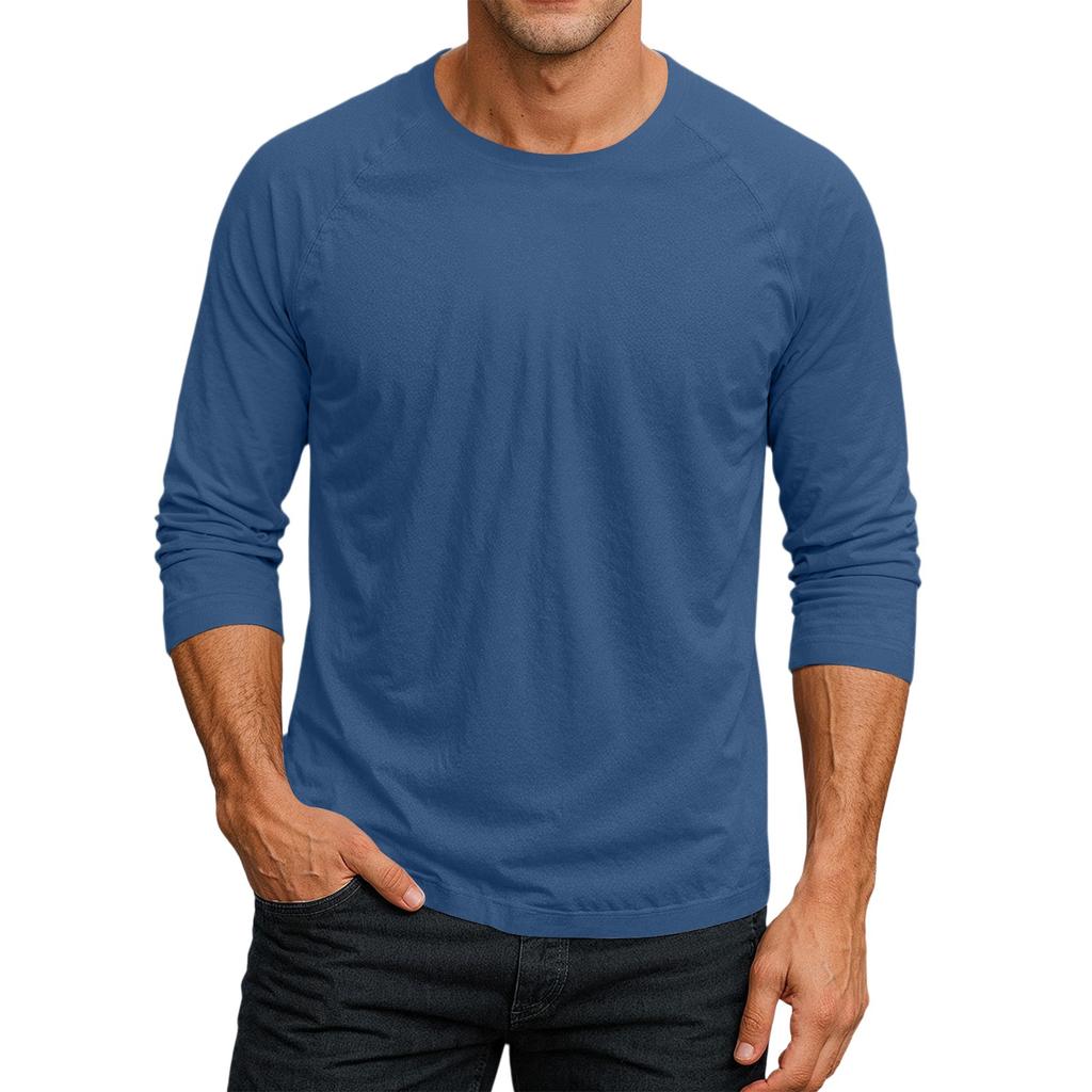 Men's Round Neck Plunger Sleeve T-Shirt Top