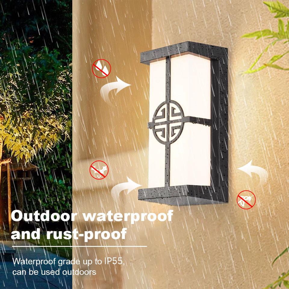 LED Wall Light Outdoor Presence Sensor Lamp Waterproof AC85-265V LED Wall Light Stairs Garden Porch Balcony For Home Accessories