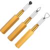 Corner Smoothing Cutter Handle Set with 3 Blades for PVC Floor Welding Aluminum Alloy Electrode Leveler Tool(yellow)