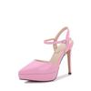 Spring New Style One-Button Women's Pointed-Toe High Heels Korean Hollow Straps Light Mouth Women's Shoes Fashionable Elegant