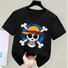 One Piece Monkey D Luffy Kids Cotton TShirt Adult Boys Girls Family Matching Casual Tee Cute Anime Print Summer Tops for Fans