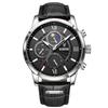 New Mens Watches Top Brand Luxury Brown Leather Casual Quartz Watch Men Sport Waterproof Clock Watch Relogio Masculino