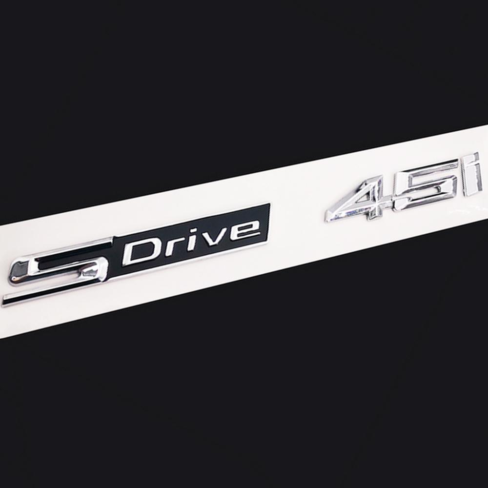 Car SDrive 45i 40i 30i Lettering Emblems Chorm 3D Badges Sticker Silver Accessories For BMW SDrive 45i 40i 30i