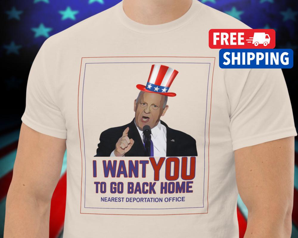 

Funny Tom Homan ICE Shirt Donald Trump Uncle Sam MAGA Trump Vance Unisex S5XL Unisex T-Shirt XXXXL