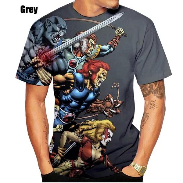 2026 Anime Thundercats 3d Classic Tshirt Graphic Print Short Sleeve Tee Vintage 80s Classic Cartoon Retro Anime Casual Tops
