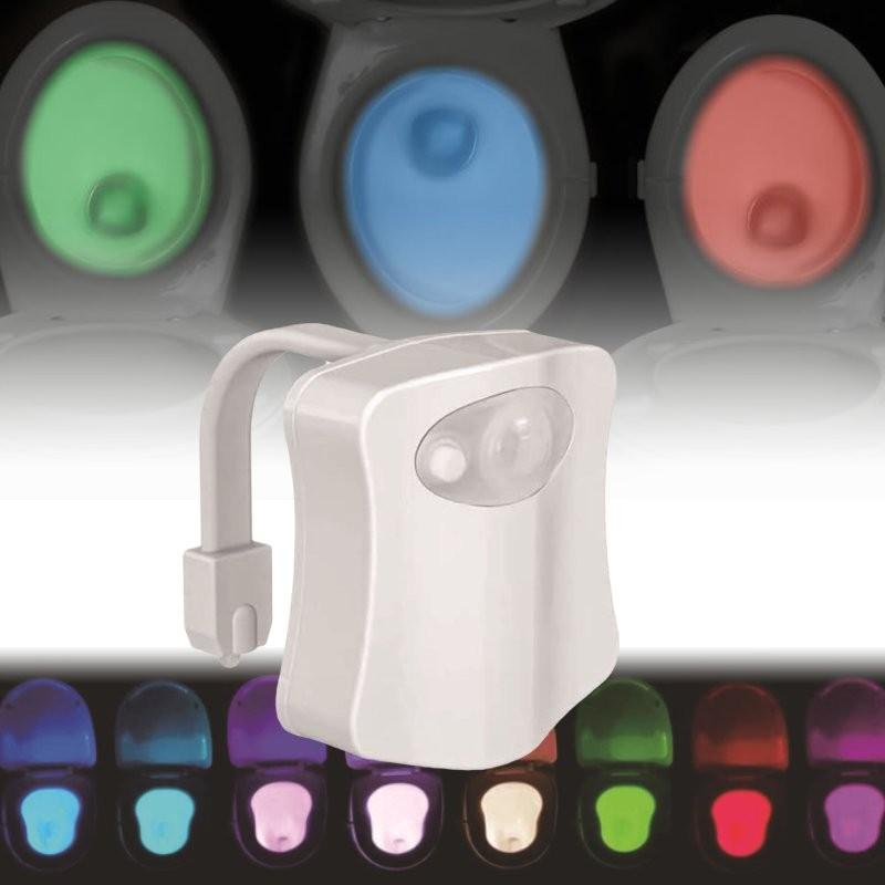 Versatile 8 Color Led Toilet Sensor Light Modern Creative Bathroom Night Light