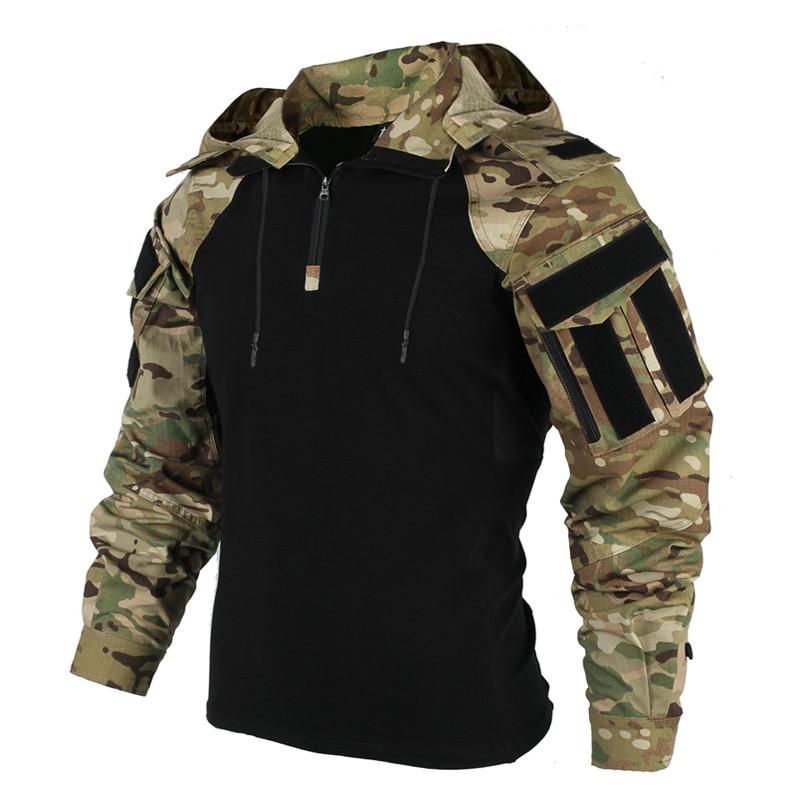 US Army CP Camouflage Multicam Vojenské bojové tričko Pánské taktické triko Airsoft Paintball Kempování Lovecké oblečení