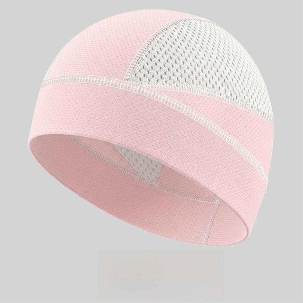 Quick Dry Bicycle Cap Breathable Mesh Running Cap Elastic Cycling Cap Motorcycle Riding розовый