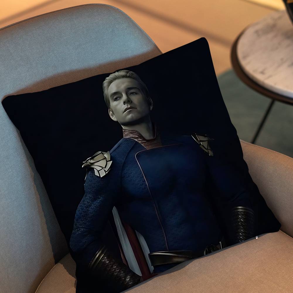 Cool Soldier Boy Movie Homelander Cushion Cover Suitable For Sofa Car Bedroom Office Cushions Decorative Pillow Case