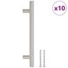 Furniture Handles 10 Pcs Silver 128 Mm Stainless Steel
