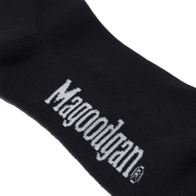 MAGOODGAN Athletic 9401 Logo Embroidered Black Sports Socks