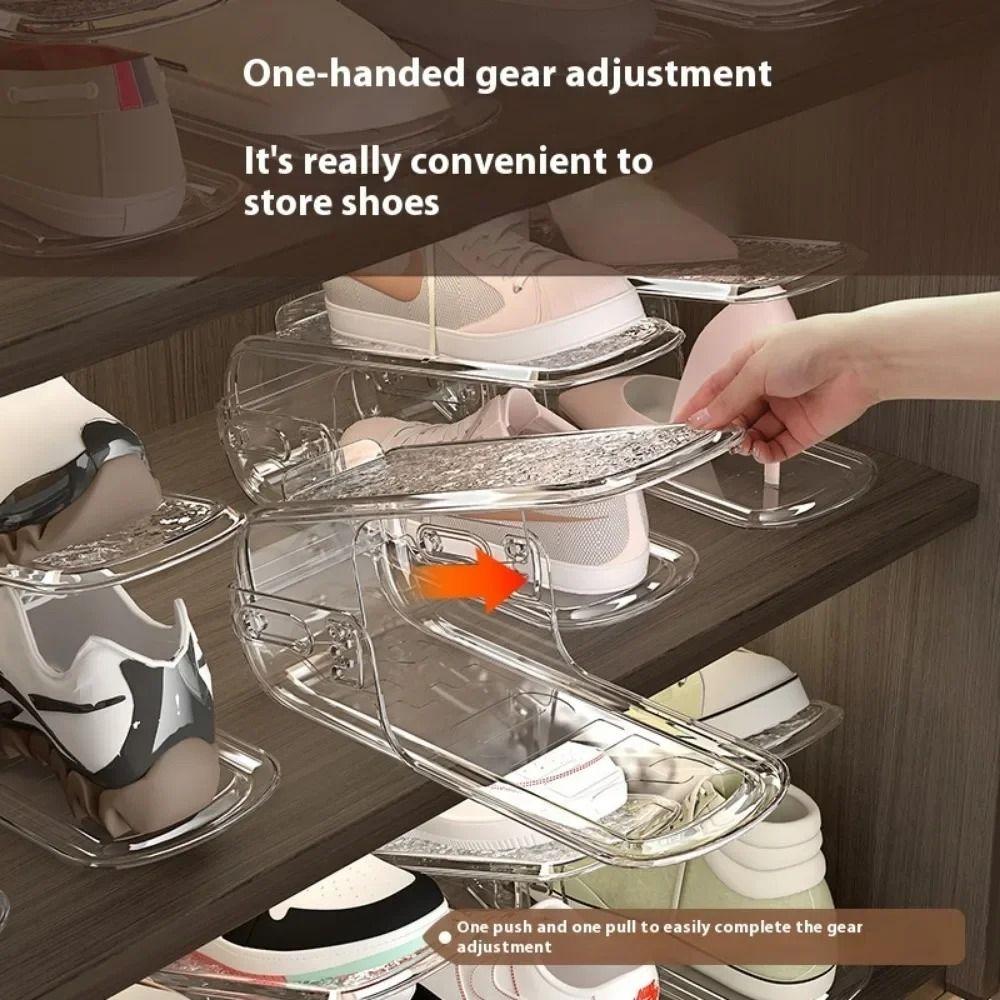 Double-layer Shoes Tray Advanced Shoe Holder Shoe Cabinet Storage Tool Shoe Rack  Saving Space