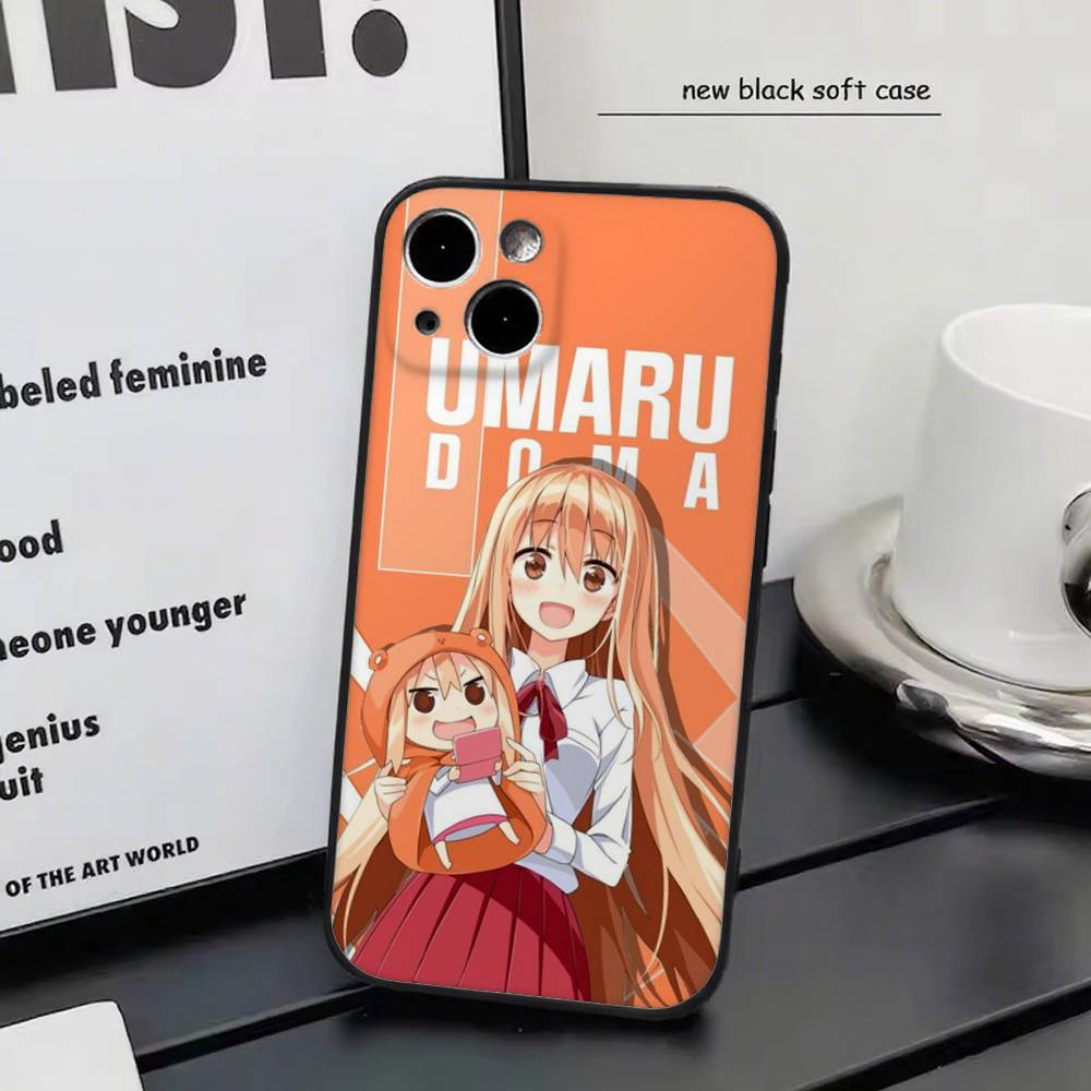 Doma Umaru For iPhone 13,17,11,12,16,14,15,Plus,Pro Max Soft Silicone Black Phone Case