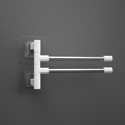 Multipurpose Anti-rust Durable Multi-bar Multi-Arm Bathroom Swing Towel Hanger Rotating Rack