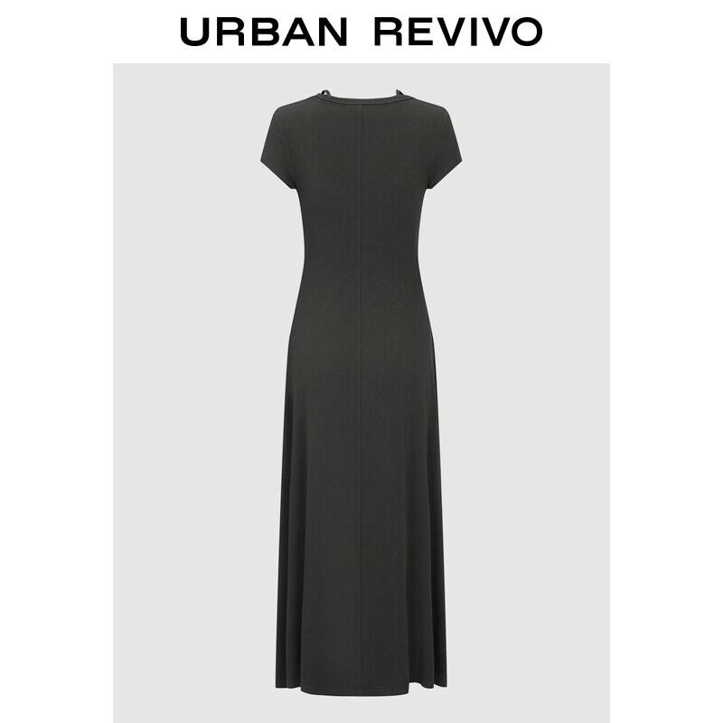 UR2026 Women s U-Neck Pleated Strap Dress S