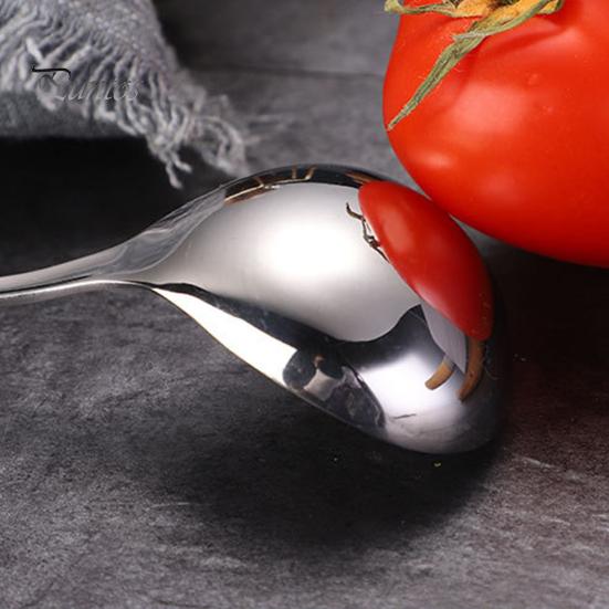 2ks Nerezová sada naběračky na polévku Zahuštěná dlouhá rukojeť Lžíce s kulatým okrajem Lžíce na omáčky vhodné do myčky