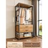 Metal Walk-In Wardrobe: Floor-Standing Clothes Rack, Open Garment and Hat Rack, Bedroom Shelf Assembly