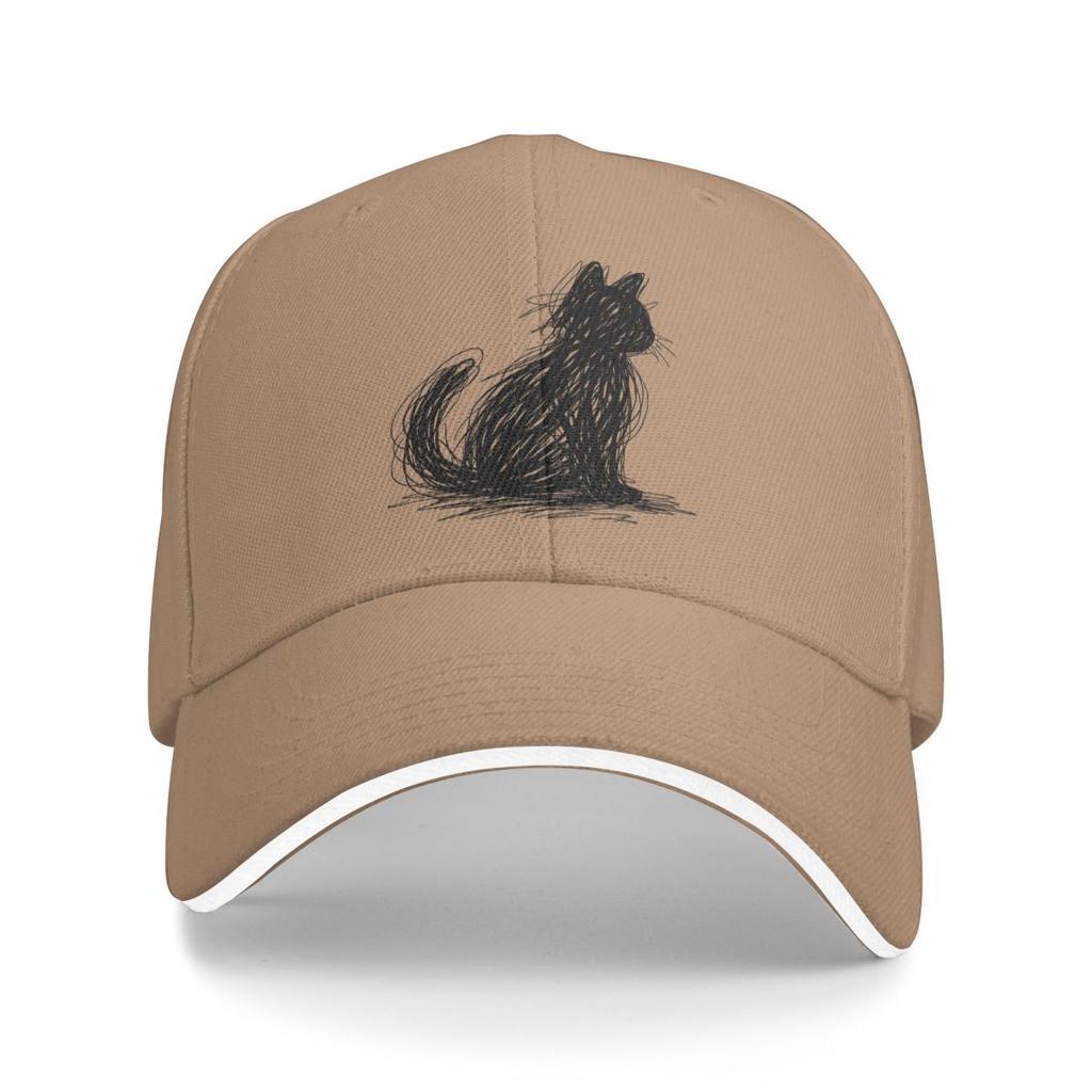 Baseball Caps Cat Line Funny Modern Sketch Animal Awesome Casquette Unisex Sport Summer Caps