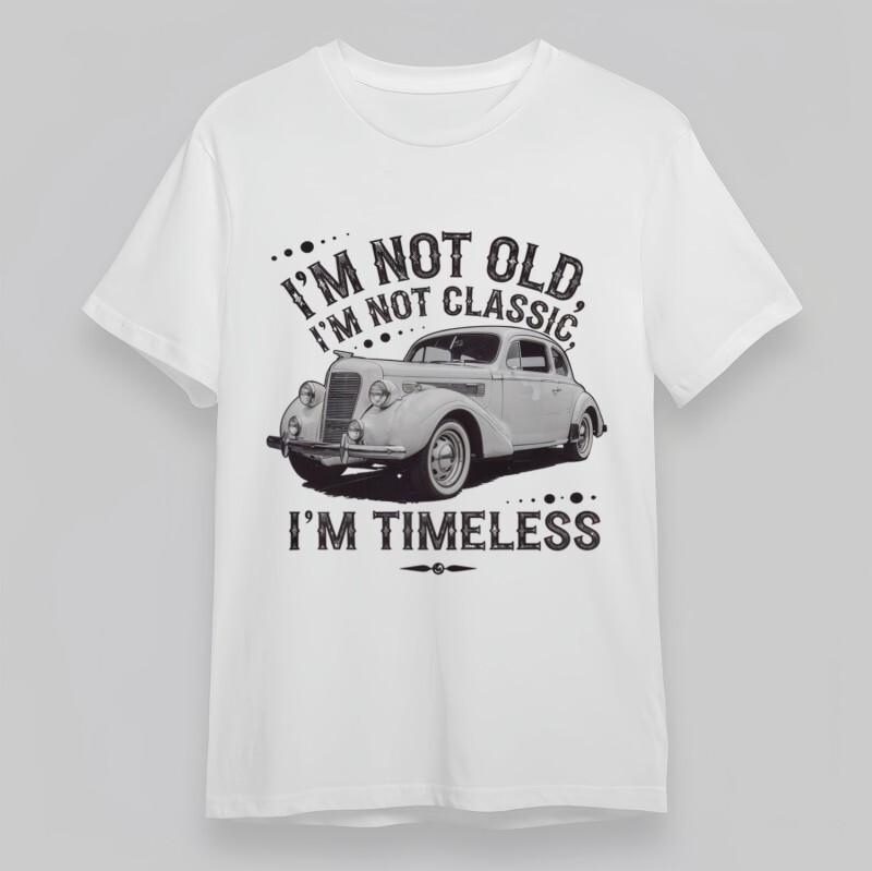 

Men s Comfortable Plus Size Classic T-Shirt Vintage Car Timeless Quote Tee 4XL
