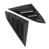 M63K-For Honda Civic 2016- Matt Black Rear Window Louvers Shutters Cover Trim