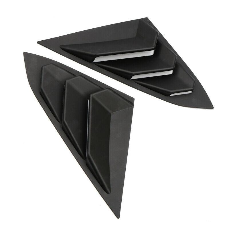 M63K-For Honda Civic 2016- Matt Black Rear Window Louvers Shutters Cover Trim