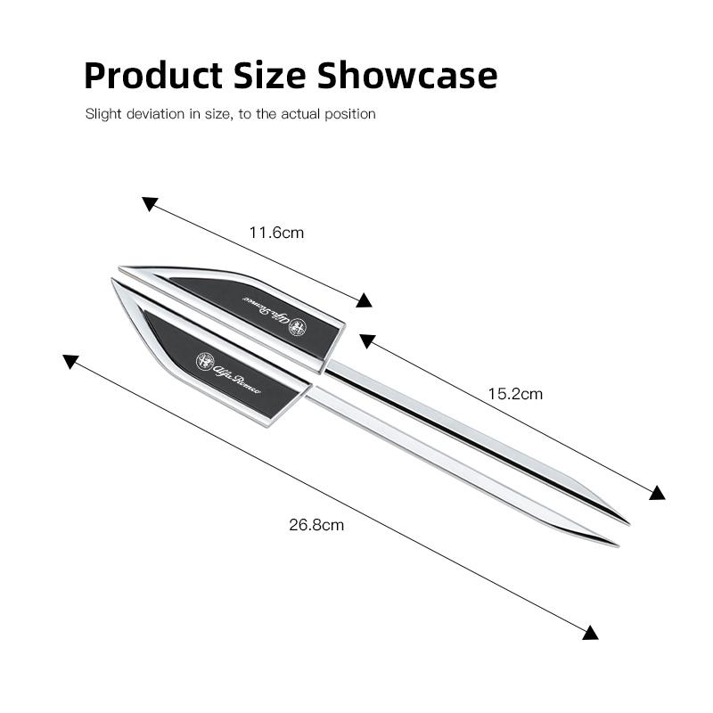 2026 Hot Alfa Romeo 3D Metal Car Leaf Board Side Sticker Auto door Label Body Decorative Blade Decals For Alfa Romeo 4C 159 166