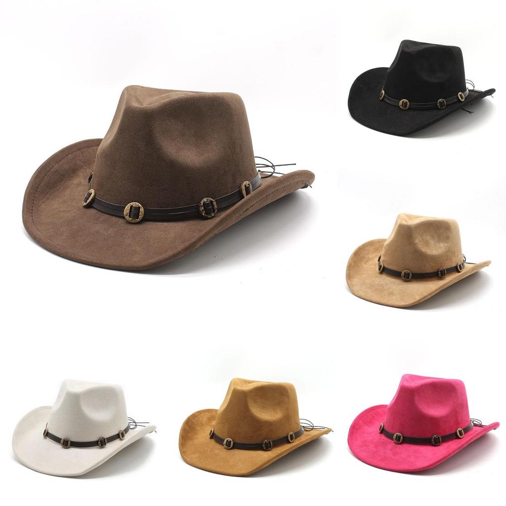 Western Cowboy Hat With Large Brim For Outdoor Sun Protection And Photography