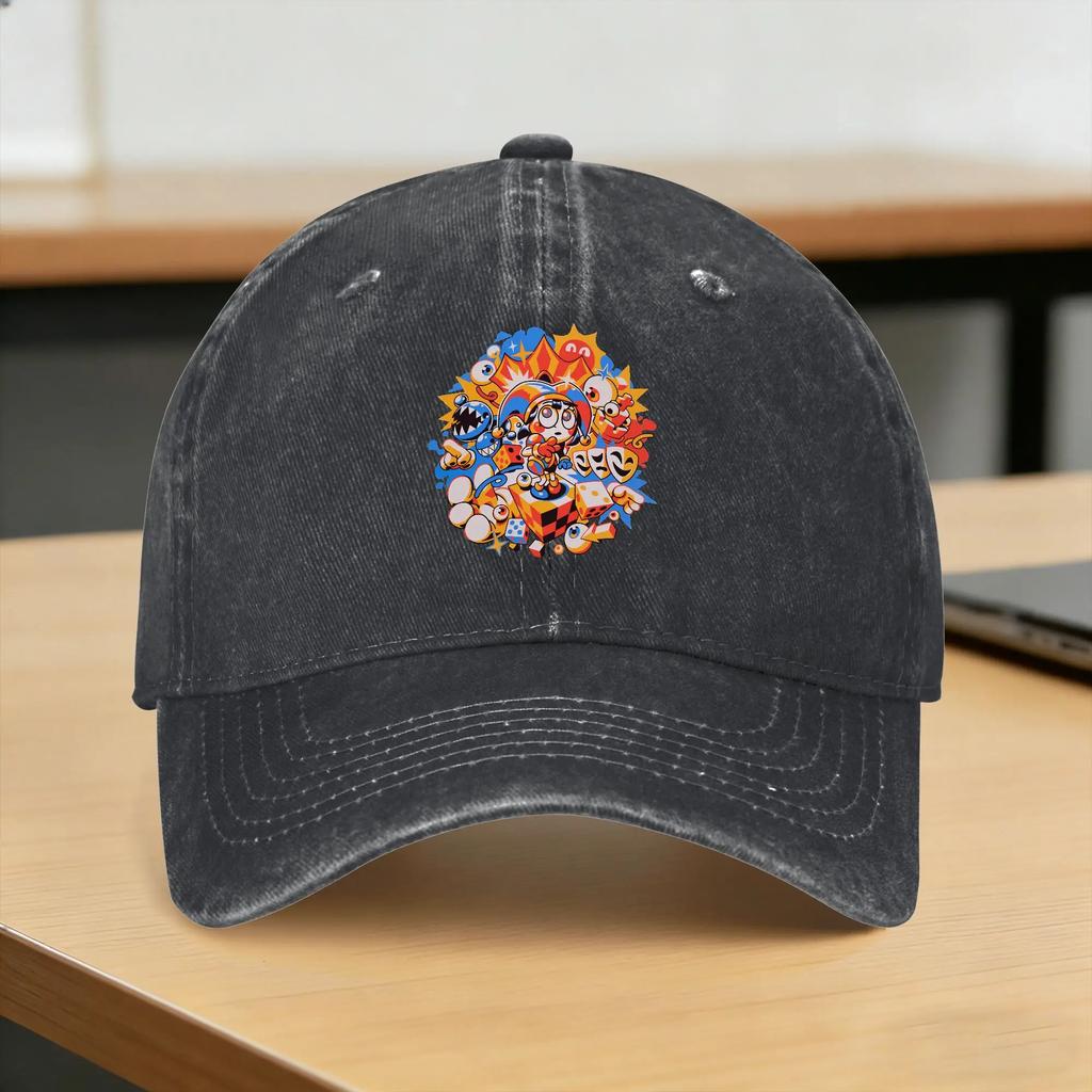 Summer Game DDigitals Circus Baseball Cap Sun Sun Visor Design Washed Hip Hop Hats UnisexTeens yk Cute Hiking Fishing Caps