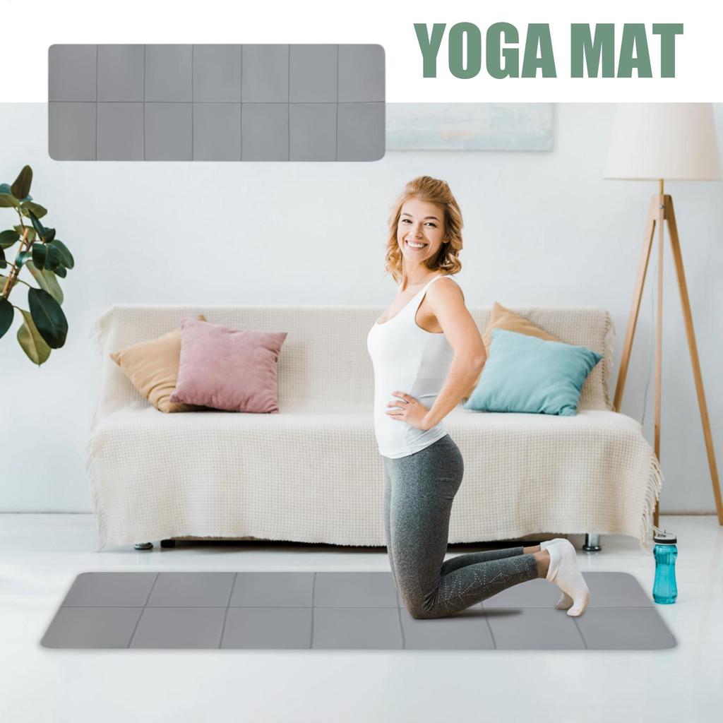 1 Piece TPE Foldable Yoga Mat, Durable, High Quality Non-slip, Wear-resistant, Lightweight, Solid Color Design