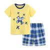 Summer Boys T-shirt Shorts Two-piece Set Children's Cotton Sports Set Cartoon Printed T-shirt Set