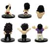 Lot de 6 Pièces/Ensemble Figurine Anime Hanma Baki 5-7.5cm Version Q Muscle Hanma Yujiro Cornichon Voiture Ornements de Bureau Jouets de Collection Cadeaux Poupées