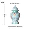 Vaso Moderno in Ceramica di Porcellana Blu e Bianca per Composizioni Floreali - Ornamento per la Decorazione della Casa per Soggiorno o Mobile TV