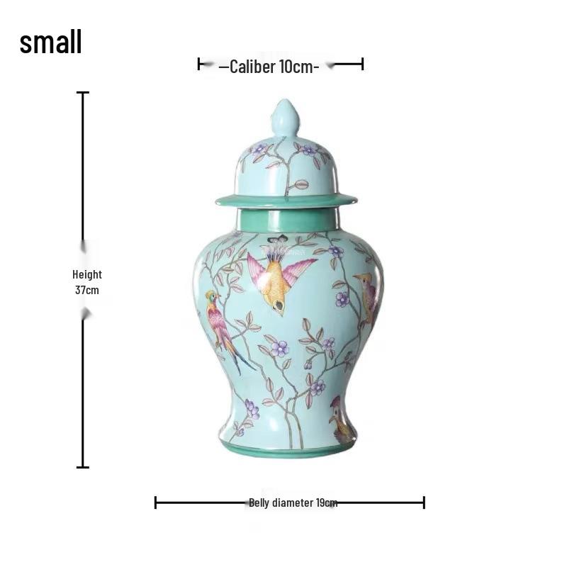 Vaso Moderno in Ceramica di Porcellana Blu e Bianca per Composizioni Floreali - Ornamento per la Decorazione della Casa per Soggiorno o Mobile TV