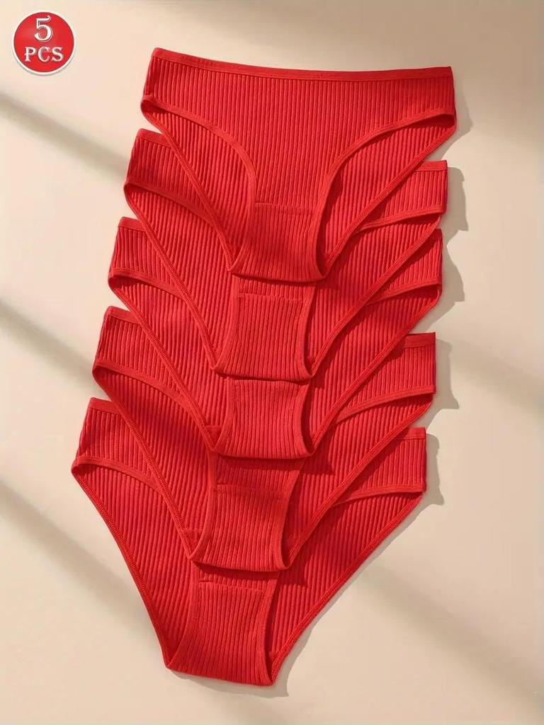 5 ks Dámské kalhotky Měkké bavlněné spodní prádlo Sexy dívčí kalhotky Dámské prodyšné strečové kalhotky Dámské spodní prádlo S-XXL