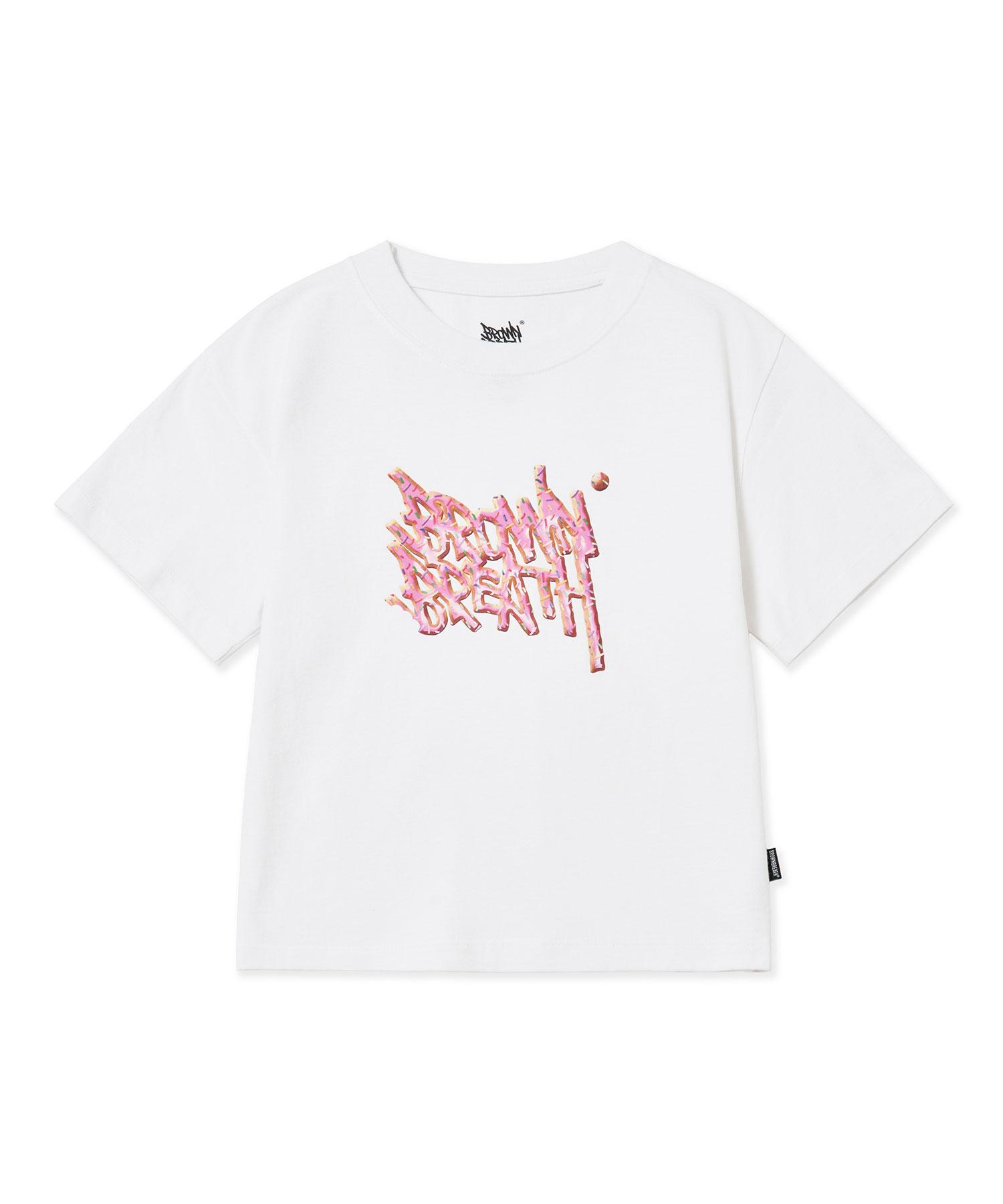 Brown Bless W Doughnut Tag Tee - White White/S