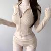 Korean Dongdaemun Slimming Two-Piece Hoodie and Shorts Set for Women