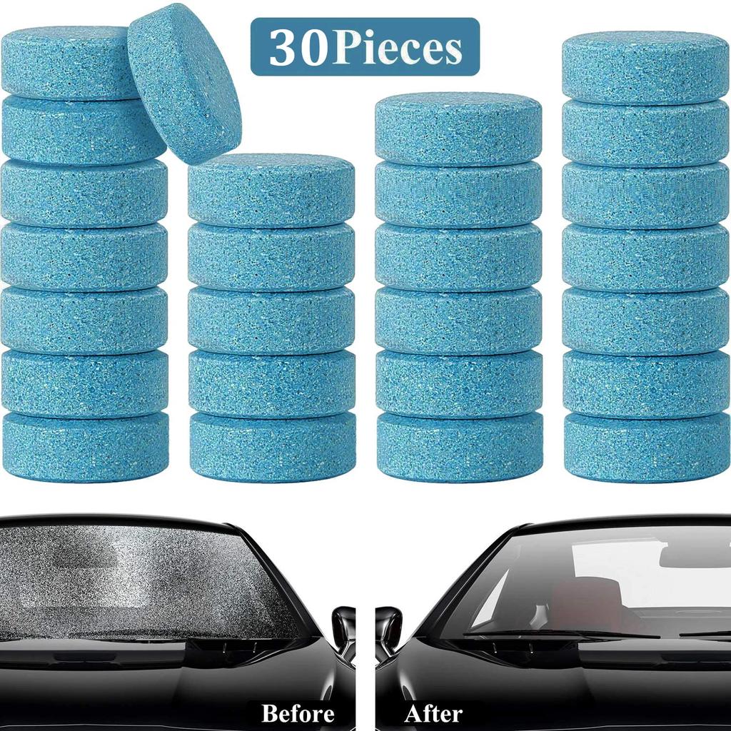 50 Tabletas Concentradas Detergente Limpiador Efervescente para Parabrisas de Coche Ultraclaro Limpiacristales para Hogar Inodoro
